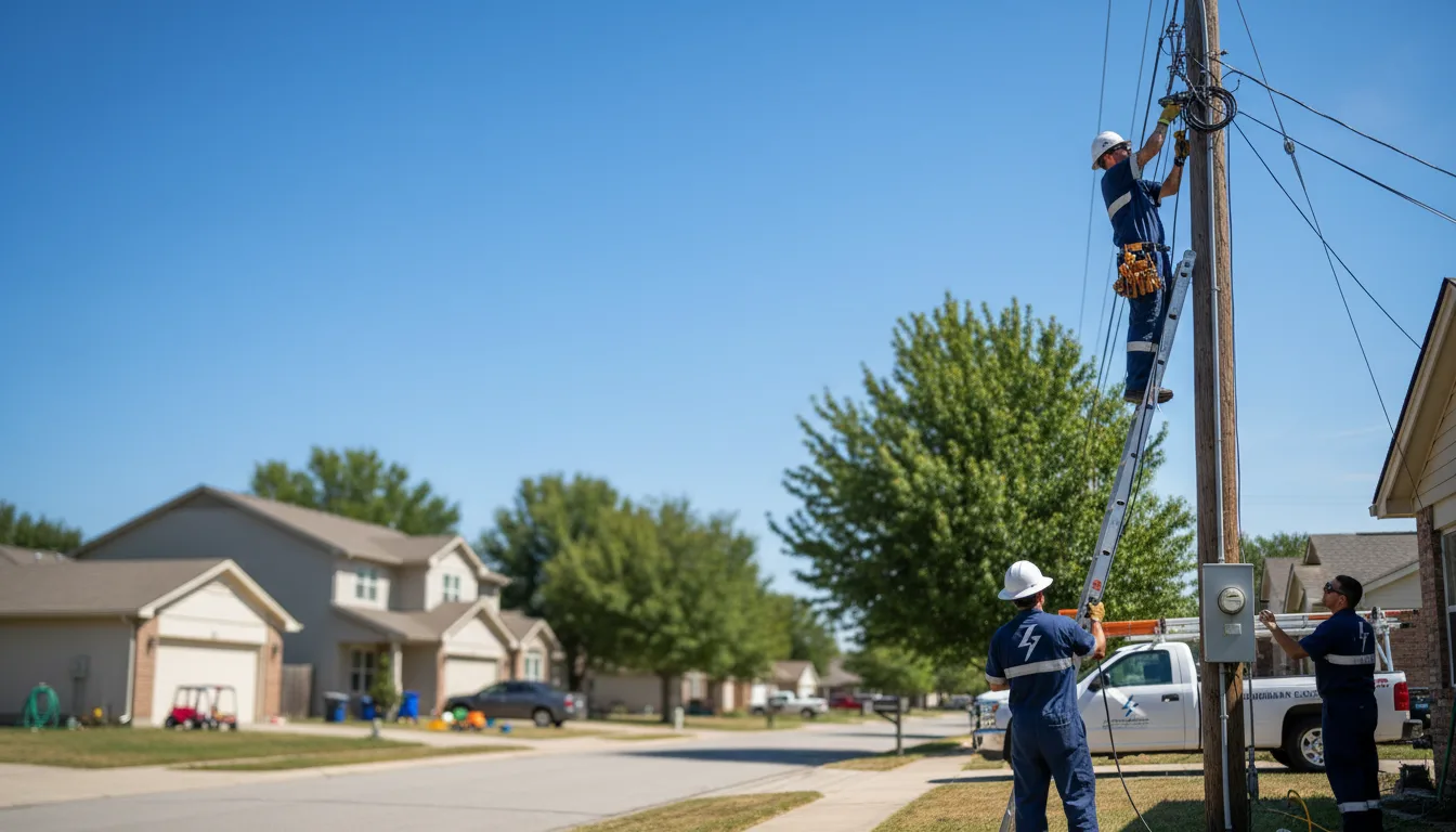 Residential electrician providing installation services in Randolph, TX